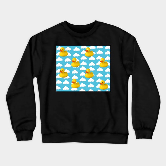 rubber Ducky with Cloud Adorable Crewneck Sweatshirt by tziggles